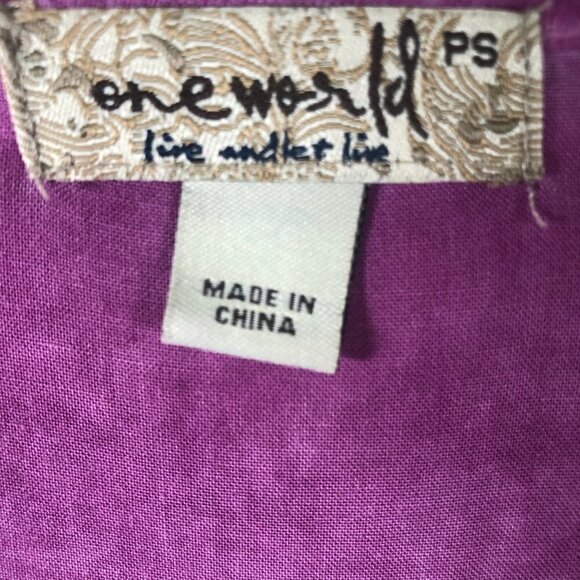 ONE WORLD (PS) Magenta Boho Style Tunic - Picture 4 of 6